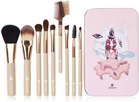 amoore メイクブラシ 12本セット 化粧筆 フェイスブラシ 専用ボックス付き