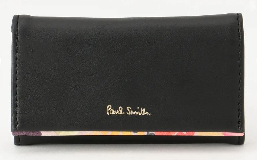 Paul Smith ペタルプリントトリム レザー ロング ウォレット 本革 二つ折り長財布