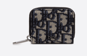 Dior ベージュ＆ブラック ディオール オブリーク ジャカード コインホルダー