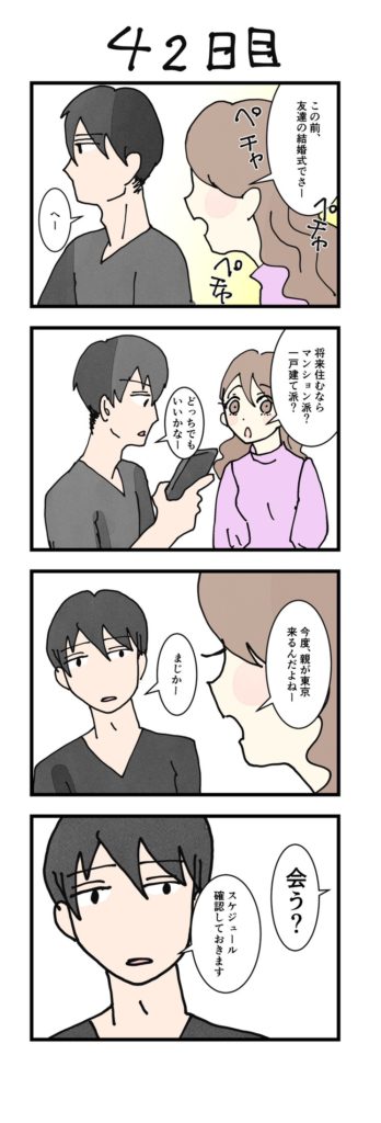 女性版・男性版漫画42日目