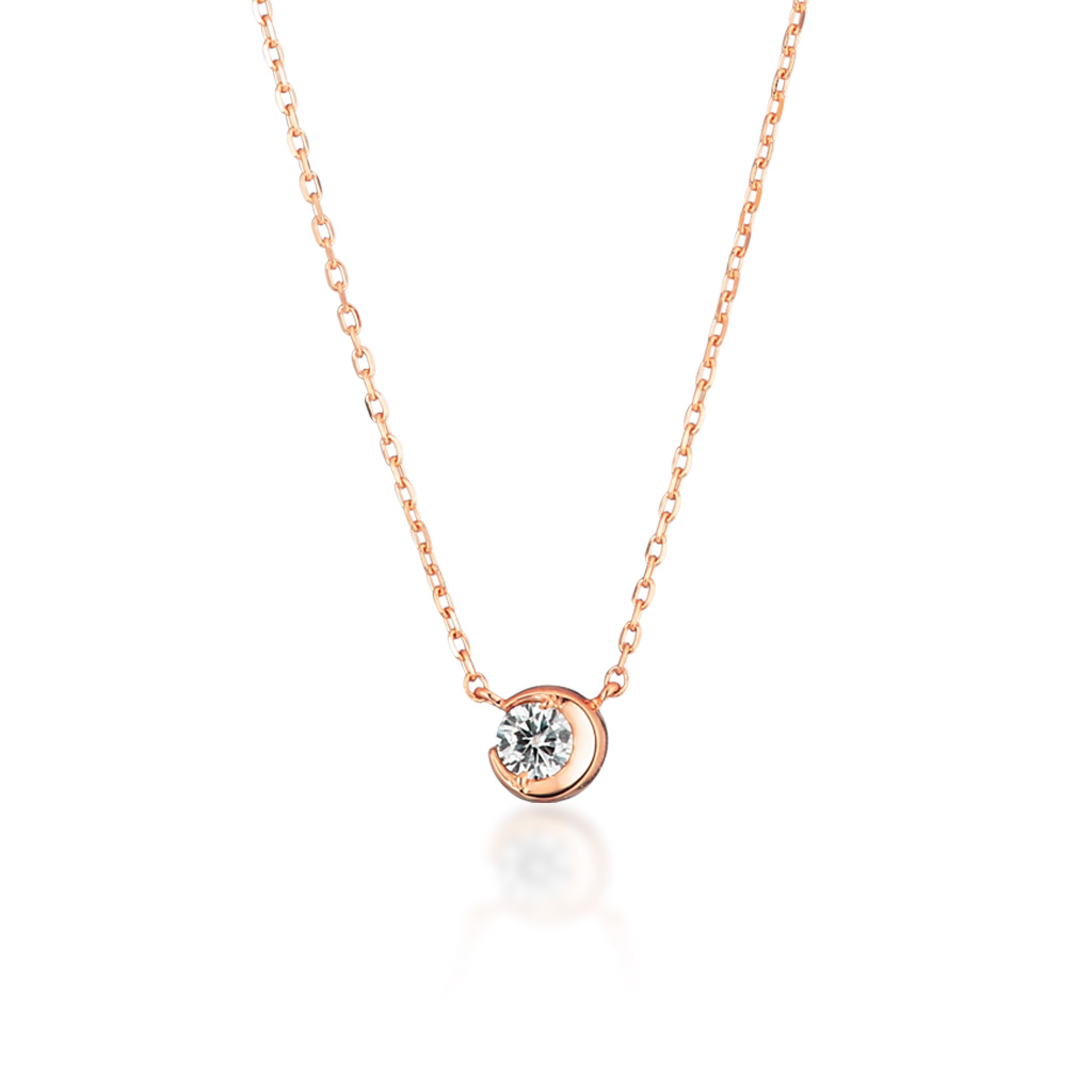 STAR JEWELRY(スタージュエリー)/K18 ネックレスMOON SETTING