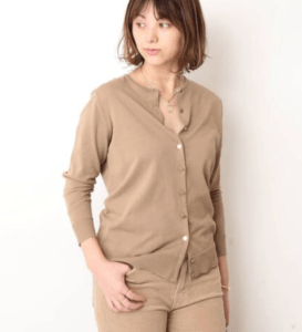 Deuxieme Classe　FF grace クルーネックカーディガン　