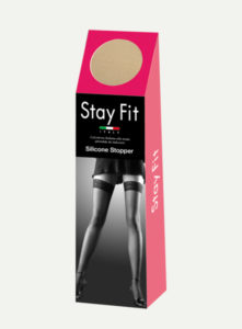 StayFit レーストップ シリコンストッパー付 ガーターストッキング
