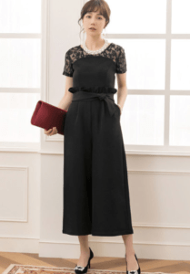 DRESS STAR レーストップス＆ビスチェ風セットアップドレス