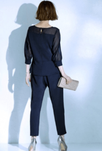 RUIRUE BOUTIQUE レーストップスペプラムパンツセットアップ
