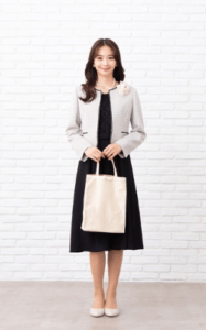 CARETTE ラメノーカラージャケット×レースジョーゼットワンピースセット