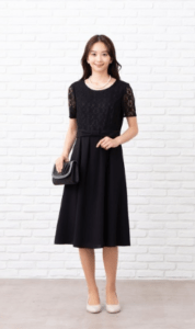 CARETTE ラメノーカラージャケット×レースジョーゼットワンピースセット