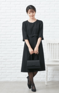 CARETTE ノーカラージャケットブラックフォーマルセットアップ