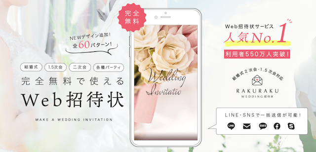 楽々Wedding招待状