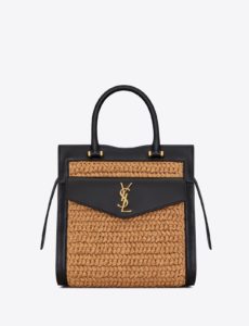 【SAINT LAURENT(サンローラン)】アップタウン(スモール/ブレイデッドラフィア