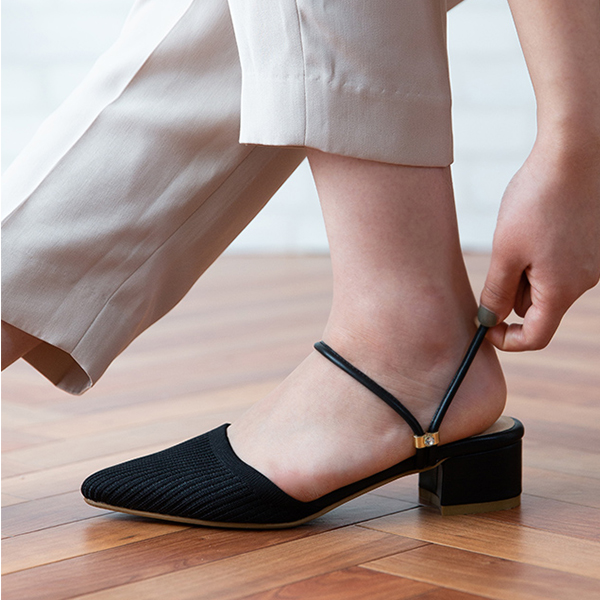【Outletshoes】2wayストラップパンプス ミュールパンプス