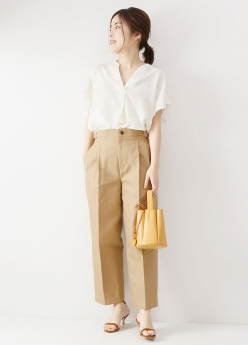 Spick & Span フレアスリーブスキッパーブラウス
