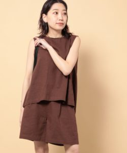 FREAK'S STORE/リネンレーヨンショーツセットアップ