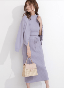PROPORTION BODY DRESSING/ノースリーブニット×カーディガン×タイトスカートセットアップ