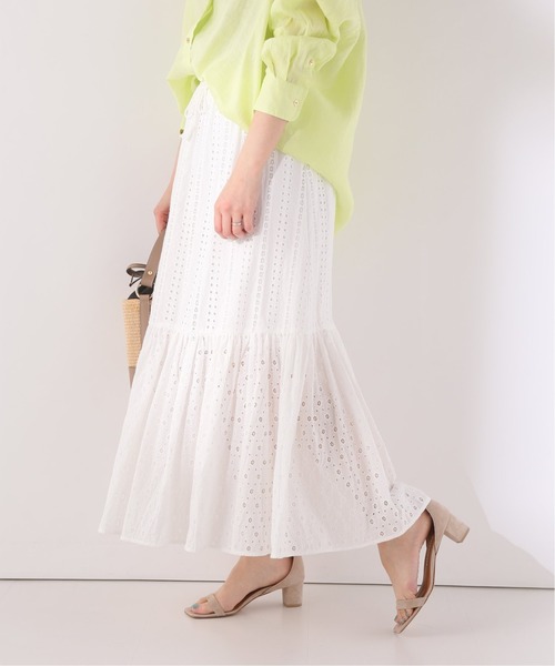 Spick&Span アイレットレースティアードスカート