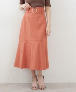 PROPORTION BODY DRESSING ツイルマーメードフレアスカート　ピンク系