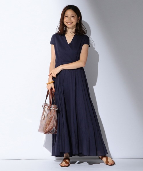BEAMS WOMAN Demi-Luxe MARIHA/春の月のドレス　インディゴブルー