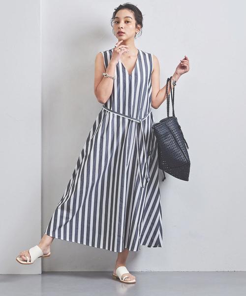 UNITED ARROWS&nbsp;UWCS Vネック ベルト ロングワンピース 20SS† その他
