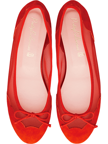 Pretty Ballerinas/MARILYN suede flowercut