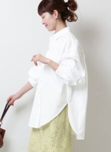 Spick &　Span パールボタンオーバーシャツ