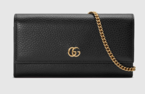 GUCCI 〔GGマーモント〕レザー チェーンウォレット