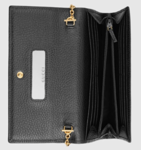 GUCCI 〔GGマーモント〕レザー チェーンウォレット