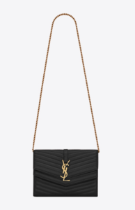 Yves Saint Laurent シュルピス チェーン ウォレット（キルティングラムスキン）