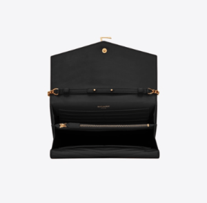 Yves Saint Laurent シュルピス チェーン ウォレット（キルティングラムスキン）