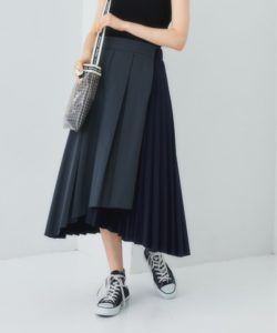 【STUDIOUS】アシンメトリー　ラッププリーツスカート