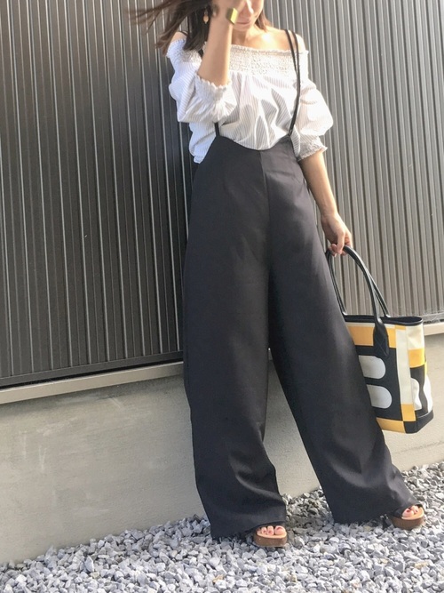 オールインワンで大人っぽカジュアルコーデ