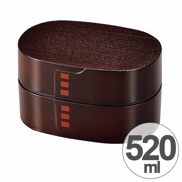 HAKOYA(ハコヤ)/わっぱ弁当　小520ml　小判型　溜