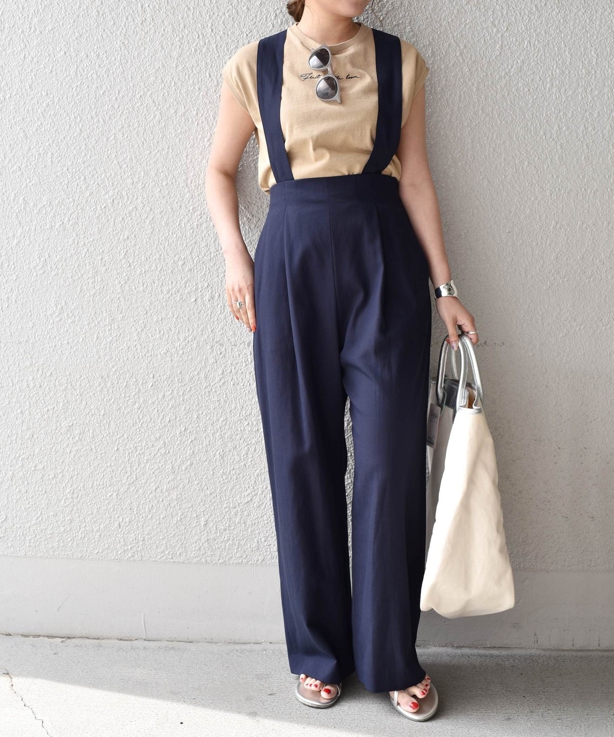 SHIPS any/2WAYサロペットパンツ
