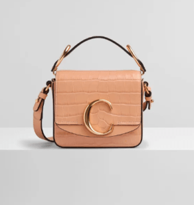 Chloé クロコダイル型押しカーフスキンミニバッグ