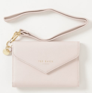Ted Baker/ストラップ付 レザー パスポートホルダー
