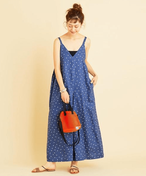 BEAUTY&YOUTH UNITED ARROWS/BY∴ テレデランリネンドットキャミソールサロペット -ウォッシャブル-