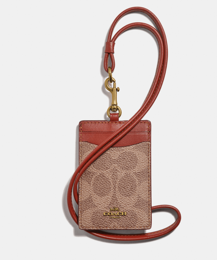 COACH ID ランヤード カラーブロック シグネチャー キャンバス