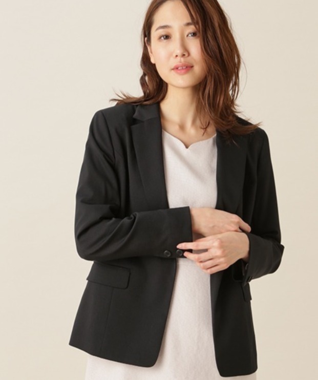 NATURAL BEAUTY BASIC　ＴＷサキソニーセットアップジャケット