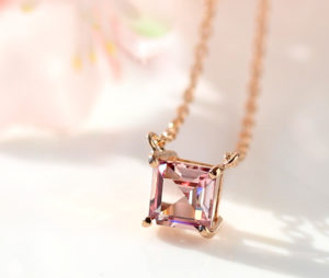 bizoux/タンザニア産シャンパンガーネット×18Kネックレス