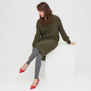 5.UNIQLO リブメロウレギンス（12分丈）/2020AW
