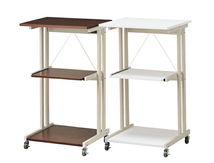 スタンディングデスク ブラウン W600×D515×H1030mm コンセント付き