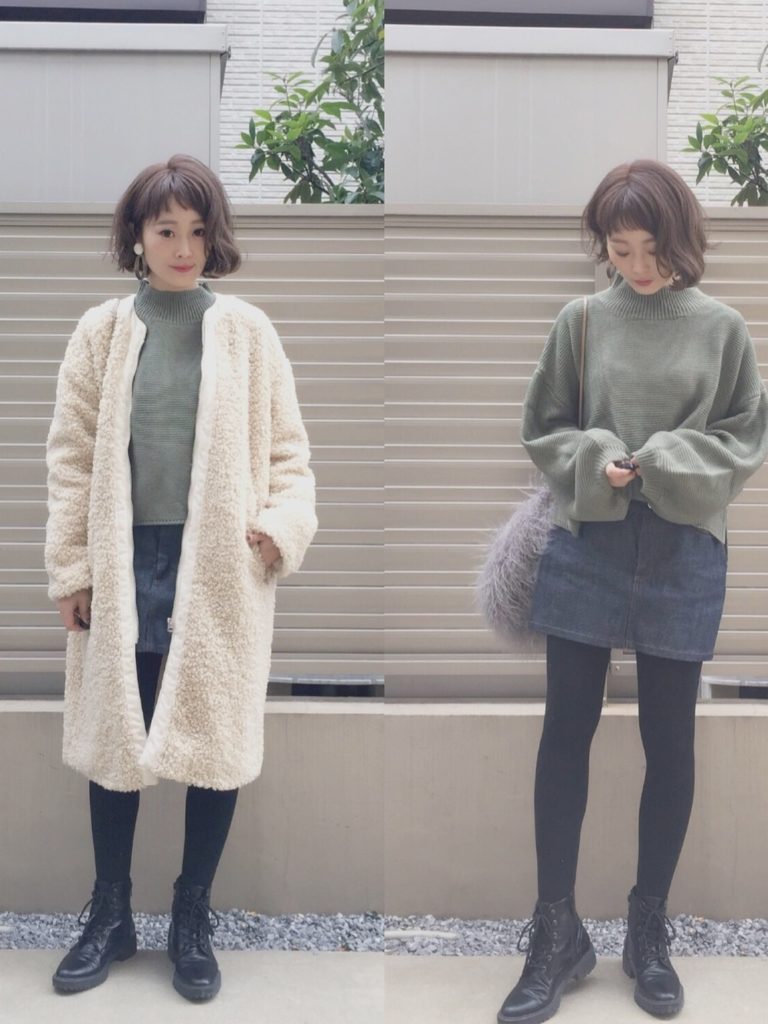 ミニスカート×ジャケット