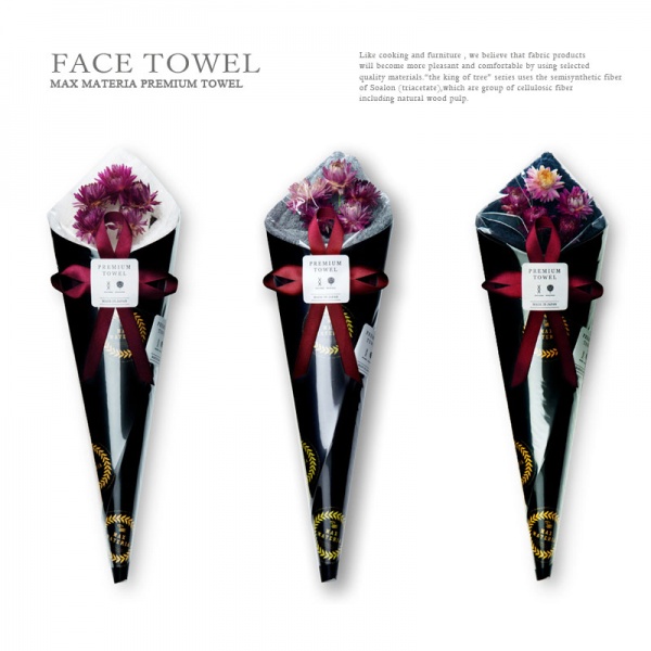 MAXMATERIA　花束フェイスタオル FLOWER FACE TOWEL   