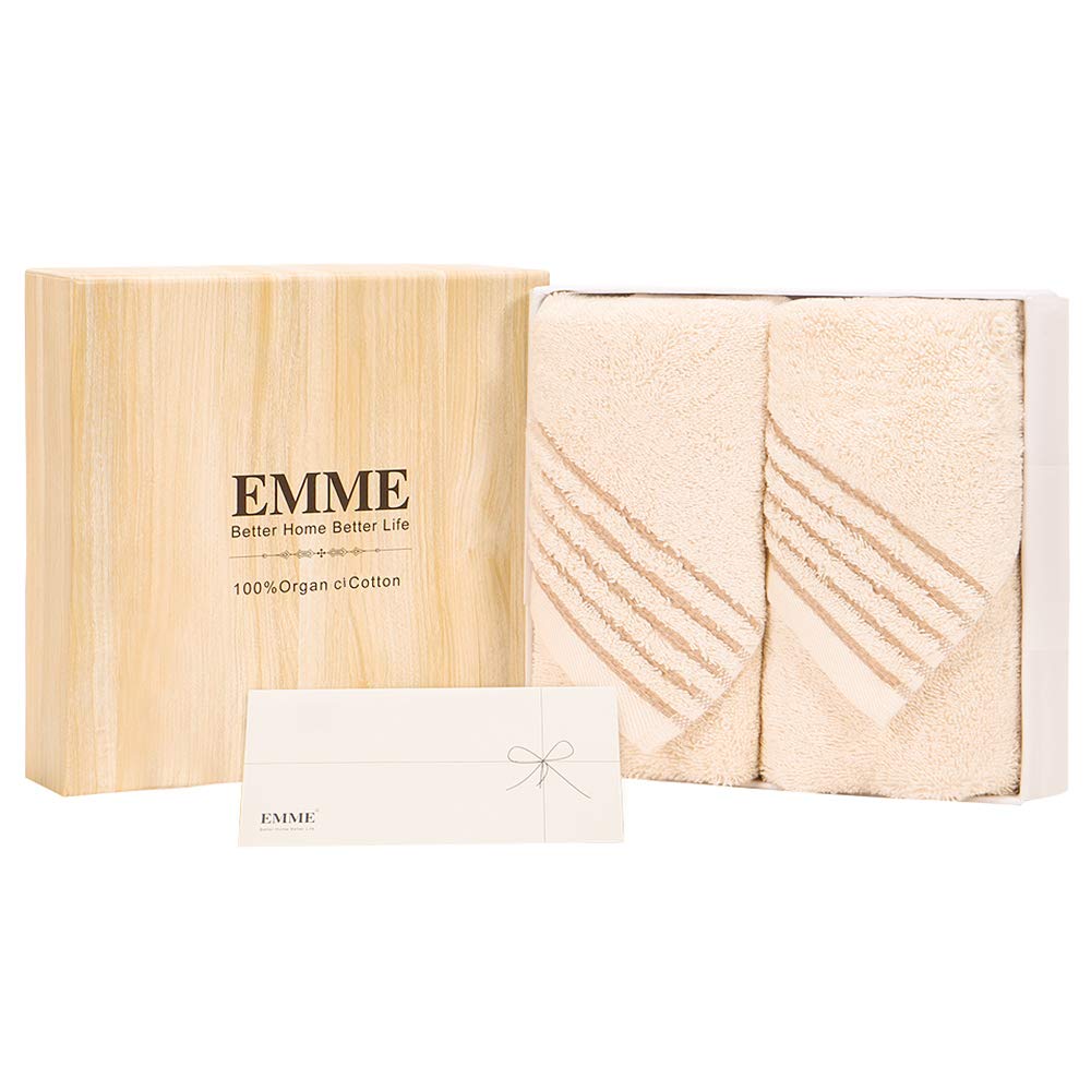 EMME オーガニックコットンフェイスタオル　2枚セット