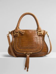 Chloe　クロコダイル型押しカーフスキン製「Marcie」ハンドバッグ