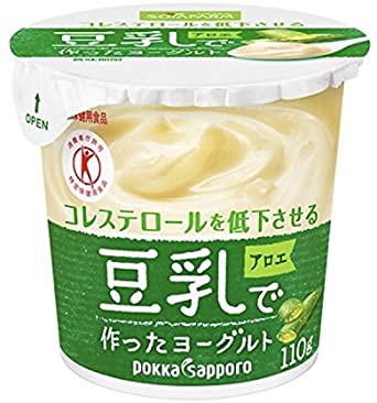 ポッカサッポロ　豆乳で作ったヨーグルト フルーツ味 アロエ葉肉入り