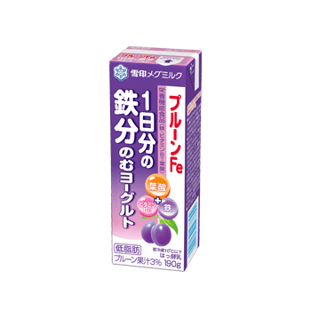 雪印メグミルク プルーンFe1日分の鉄分のむヨーグルト