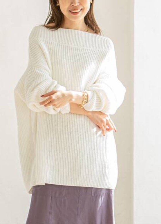 NOBLE　COAC 片畔 ボートネックプルオーバー