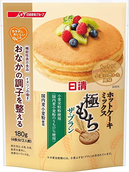 日清フーズ カラダに、おいしいこと。 ホットケーキミックス 極もち ザ・ブラン