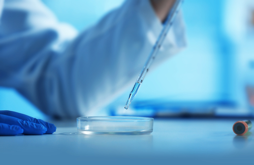 Scientist,Dropping,A,Sample,Into,A,Petri,Dish
