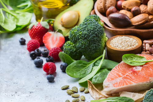 Selection,Of,Healthy,Food,For,Heart,,Life,Concept